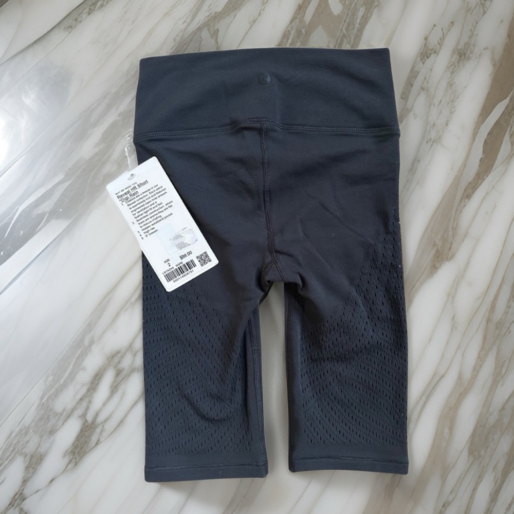 Lululemon Reveal HR Short Digi Rain Charcoal Grey Size 2 High Rise Shorts - Picture 9 of 12
